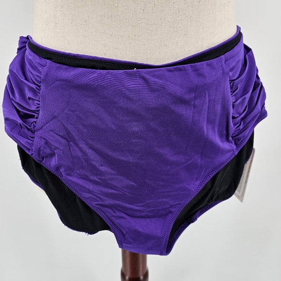 Fantasie Los Cobos Gathered Bikini Bottom Purple XL NWT - Picture 2 of 7